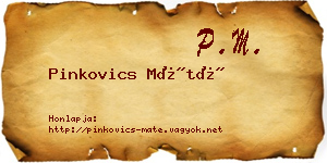 Pinkovics Máté névjegykártya